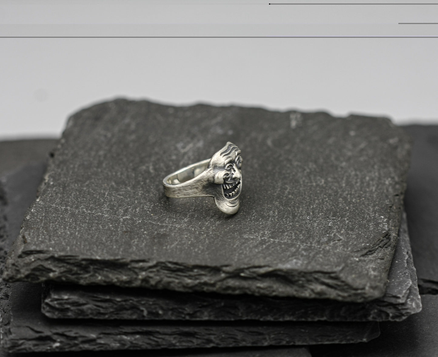 Sterling Silver Trollface Meme Ring – Funny Internet Culture Jewellery, Gamer Gift, Meme Lover Accessory