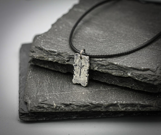 Silver Viking rune pendant, Viking necklace, personalised jewellery