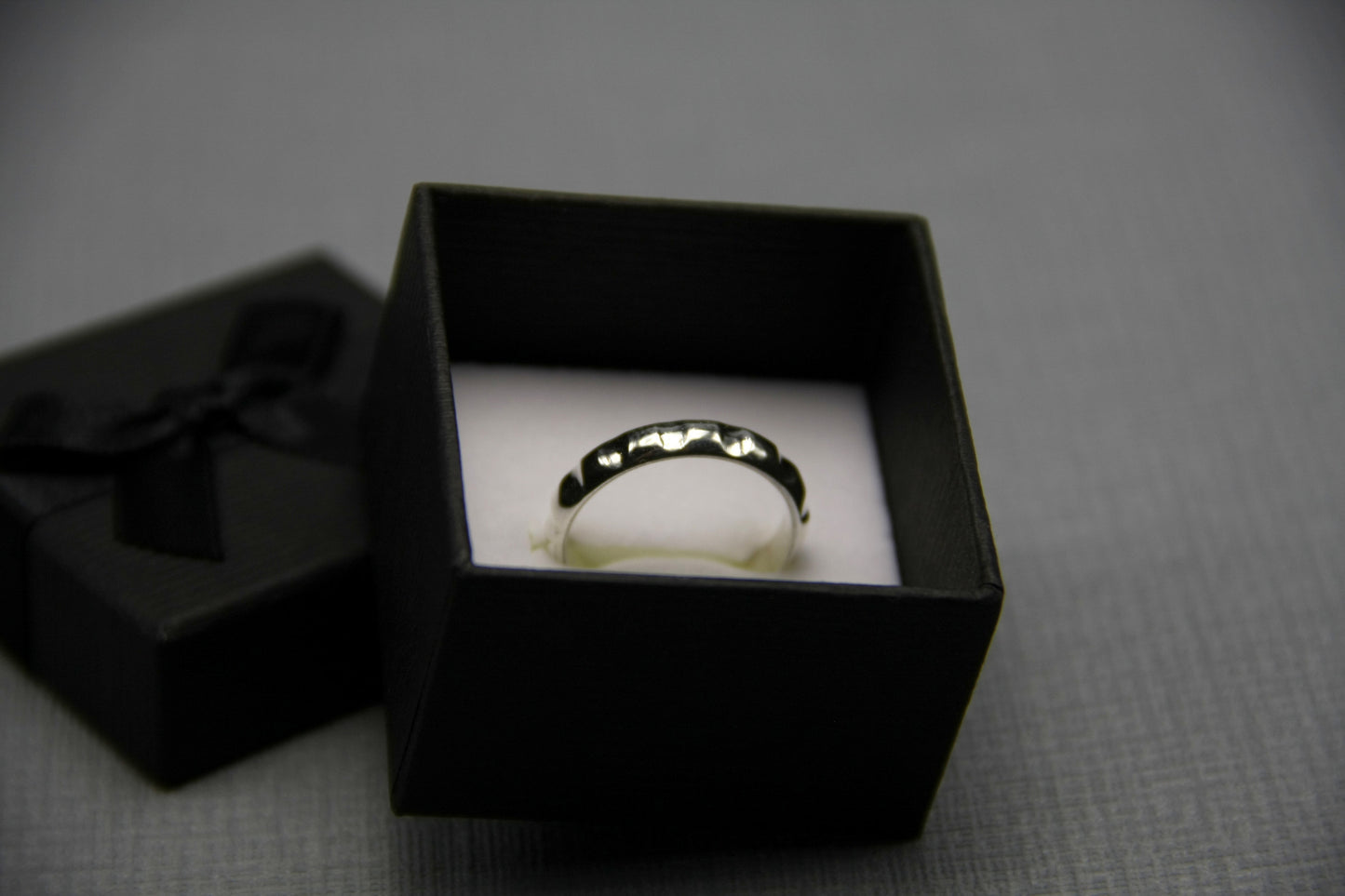 Sterling silver ring, oxidised silver ring, stacking ring, made to order