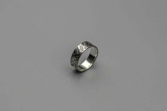 Oxidised sterling ring, hammered silver band, unusual wedding rings