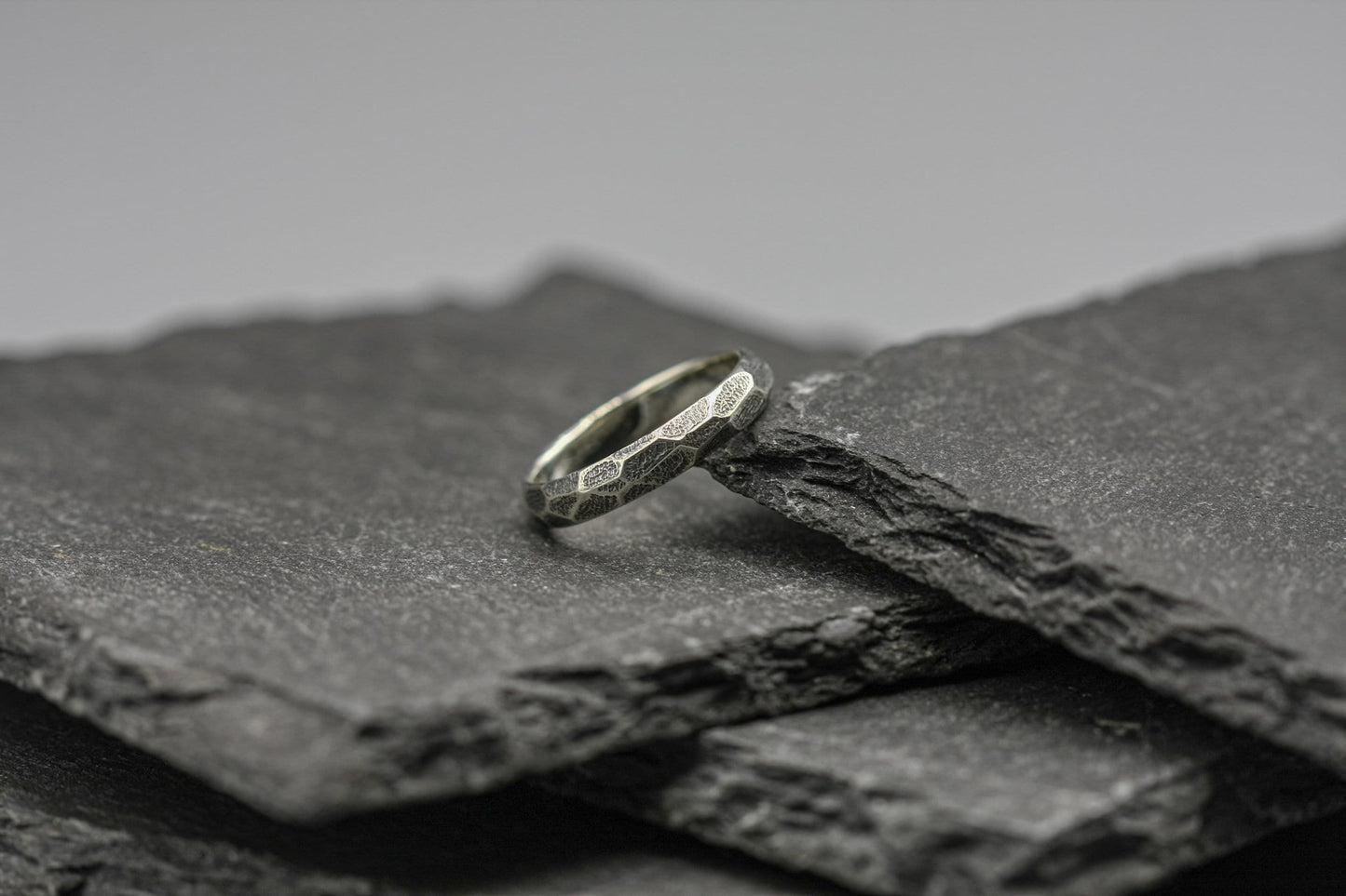 Sterling silver faceted ring, promise silver ring, stacking ring