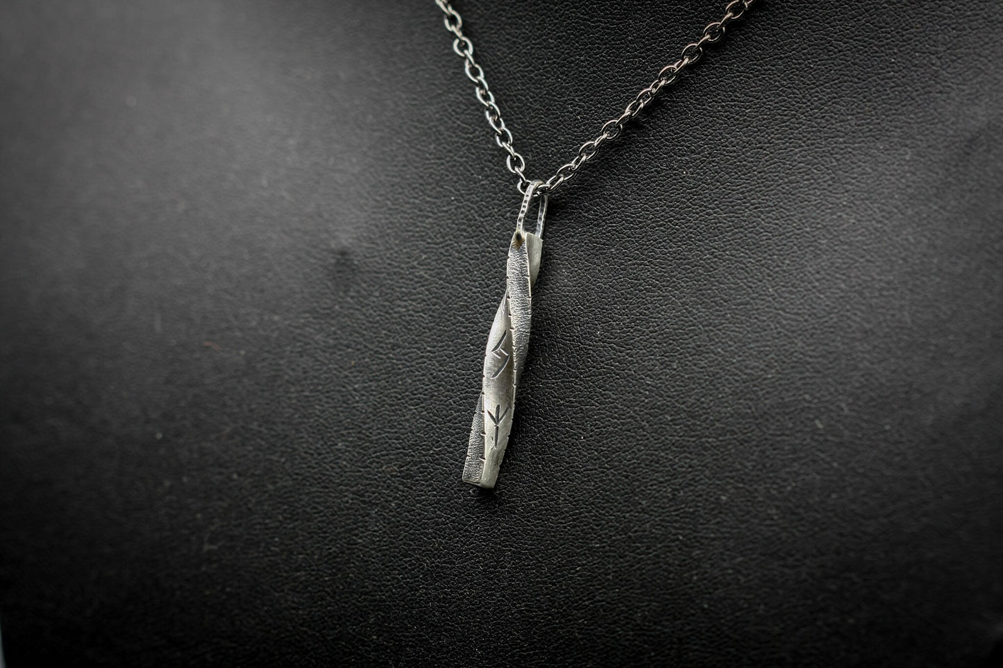 Viking rune necklace, personalized pendant, bar jewellery