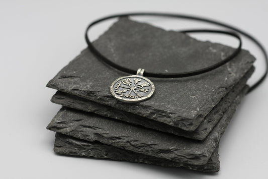 Viking Compass, Vegvisir, Sterling Silver pendant.