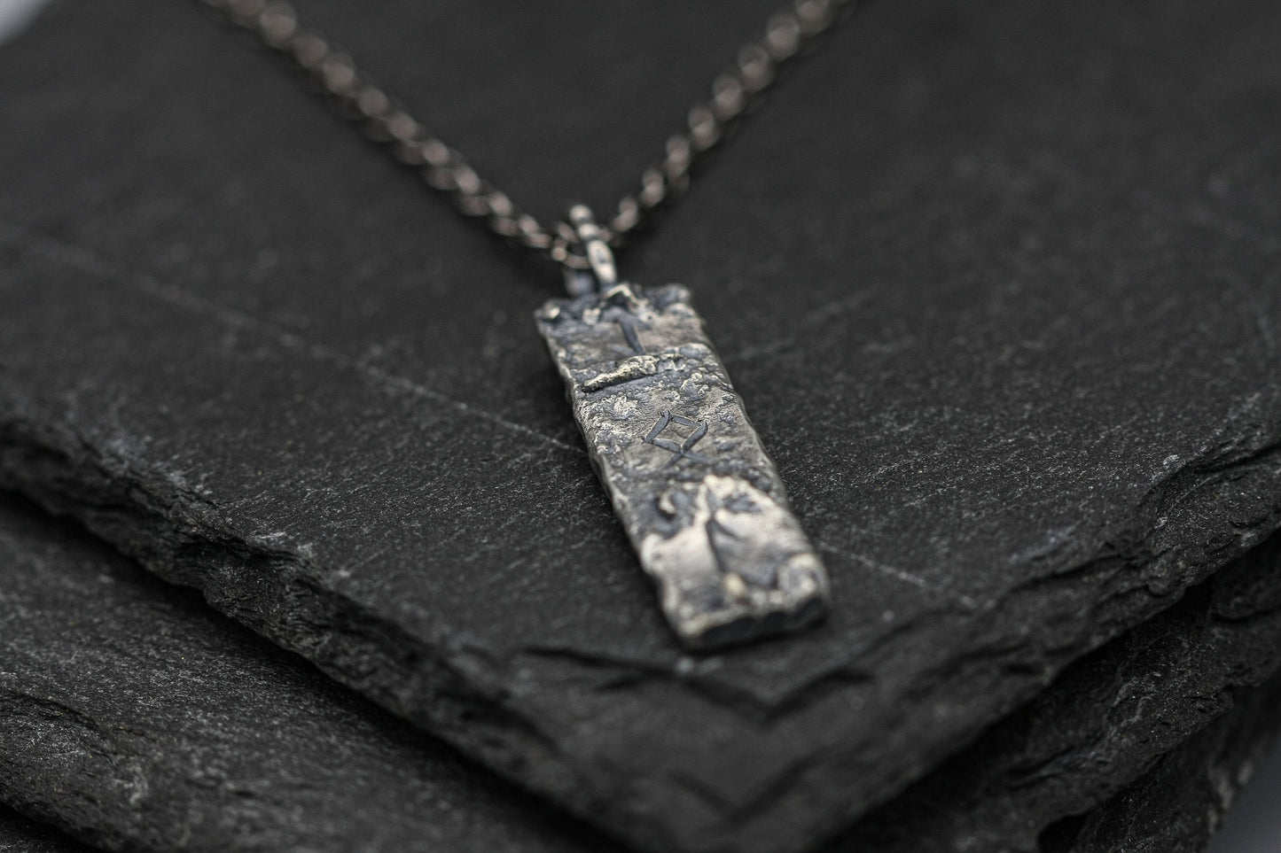 Viking rune necklace, Silver personalized pendant, Norse jewellery