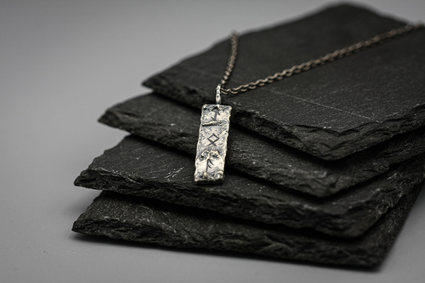 Viking rune necklace, Silver personalized pendant, Norse jewellery