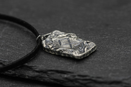 Viking rune pendant, silver personalised necklace.