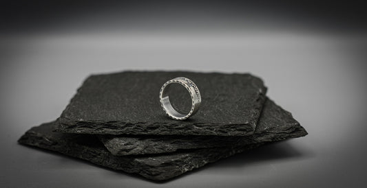 Silver tree of life ring