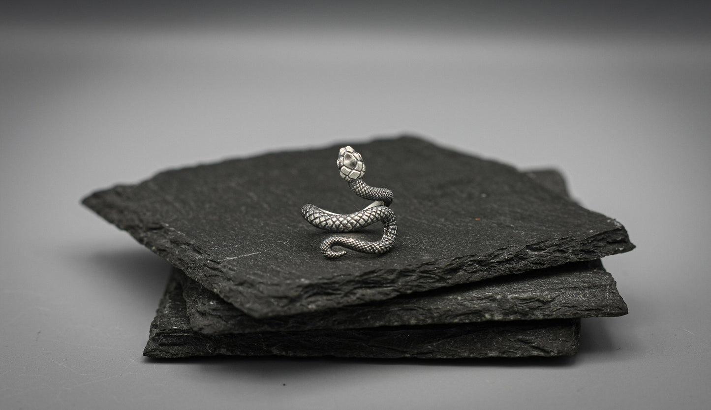 Sterling silver snake ring