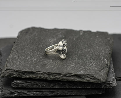 Sterling Silver Trollface Meme Ring – Funny Internet Culture Jewellery, Gamer Gift, Meme Lover Accessory