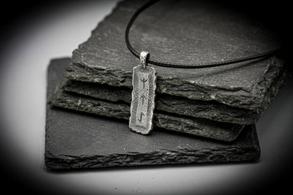 Personalised Viking Rune Necklace — Sterling Silver Norse Pendant