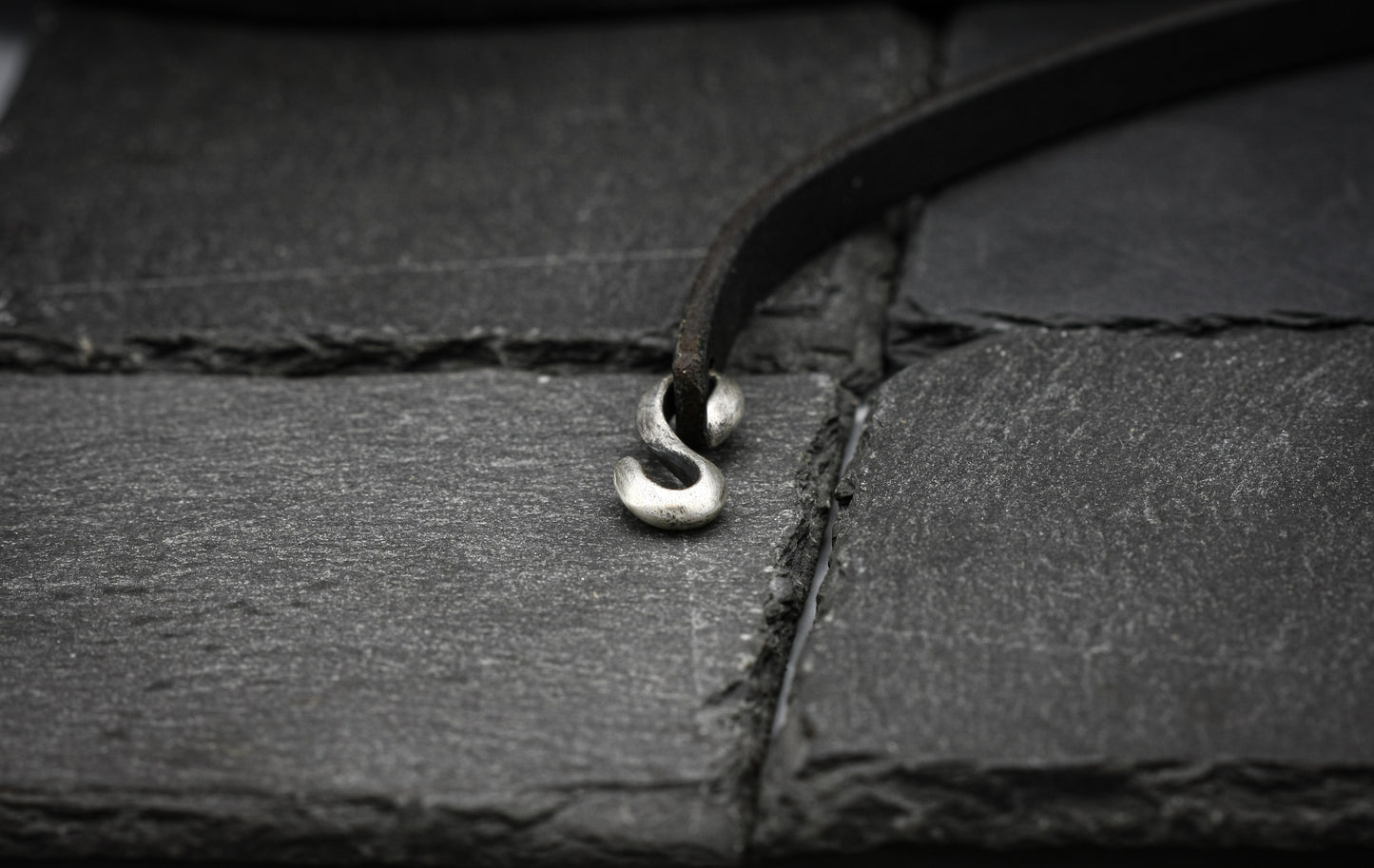 Handmade Leather Bracelet with Sterling Silver S-Hook Clasp | Distressed Unisex Cuff