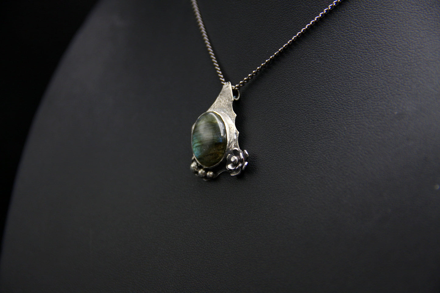 Labradorite pendant, sterling silver necklace, holistic healing