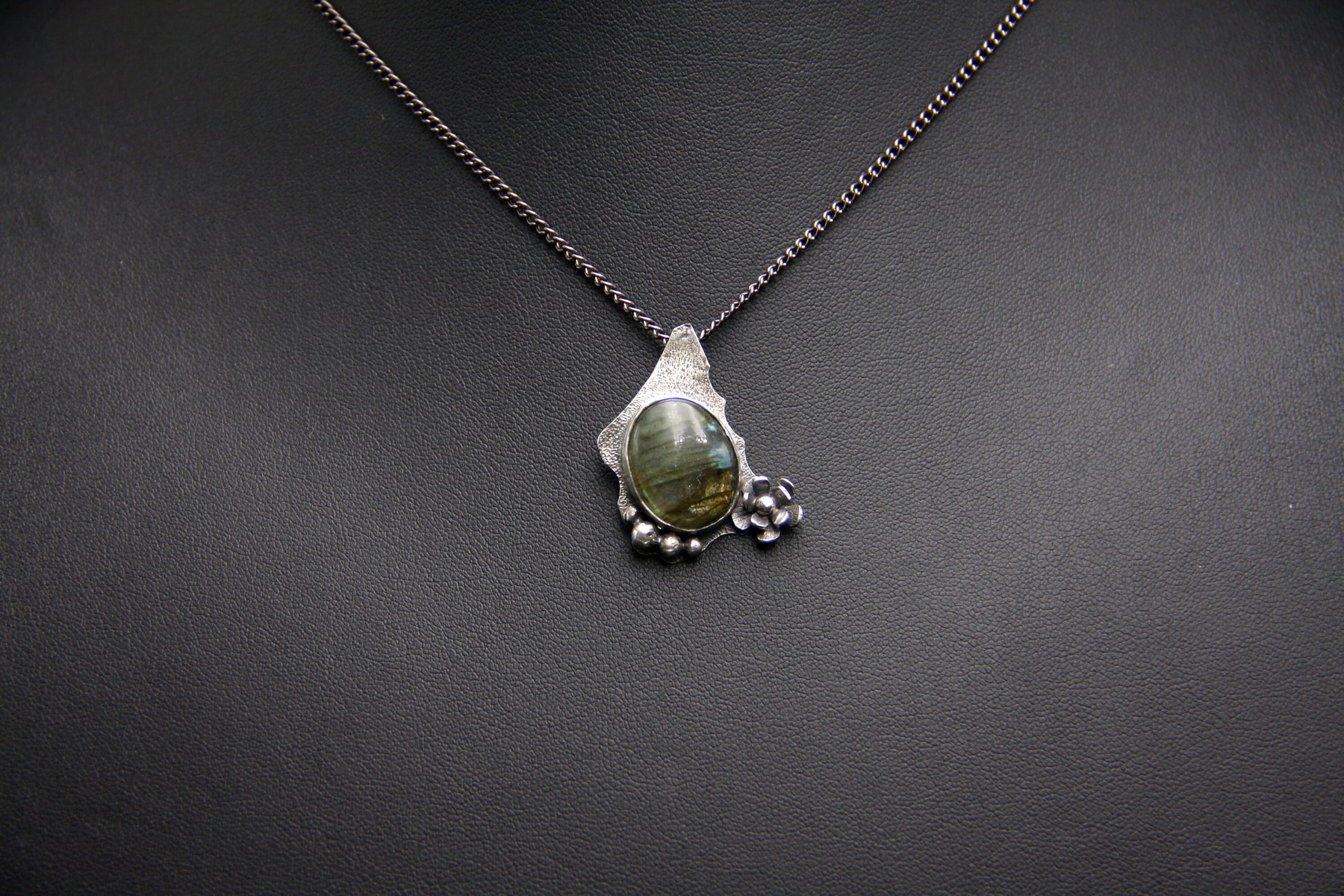 Labradorite pendant, sterling silver necklace, holistic healing