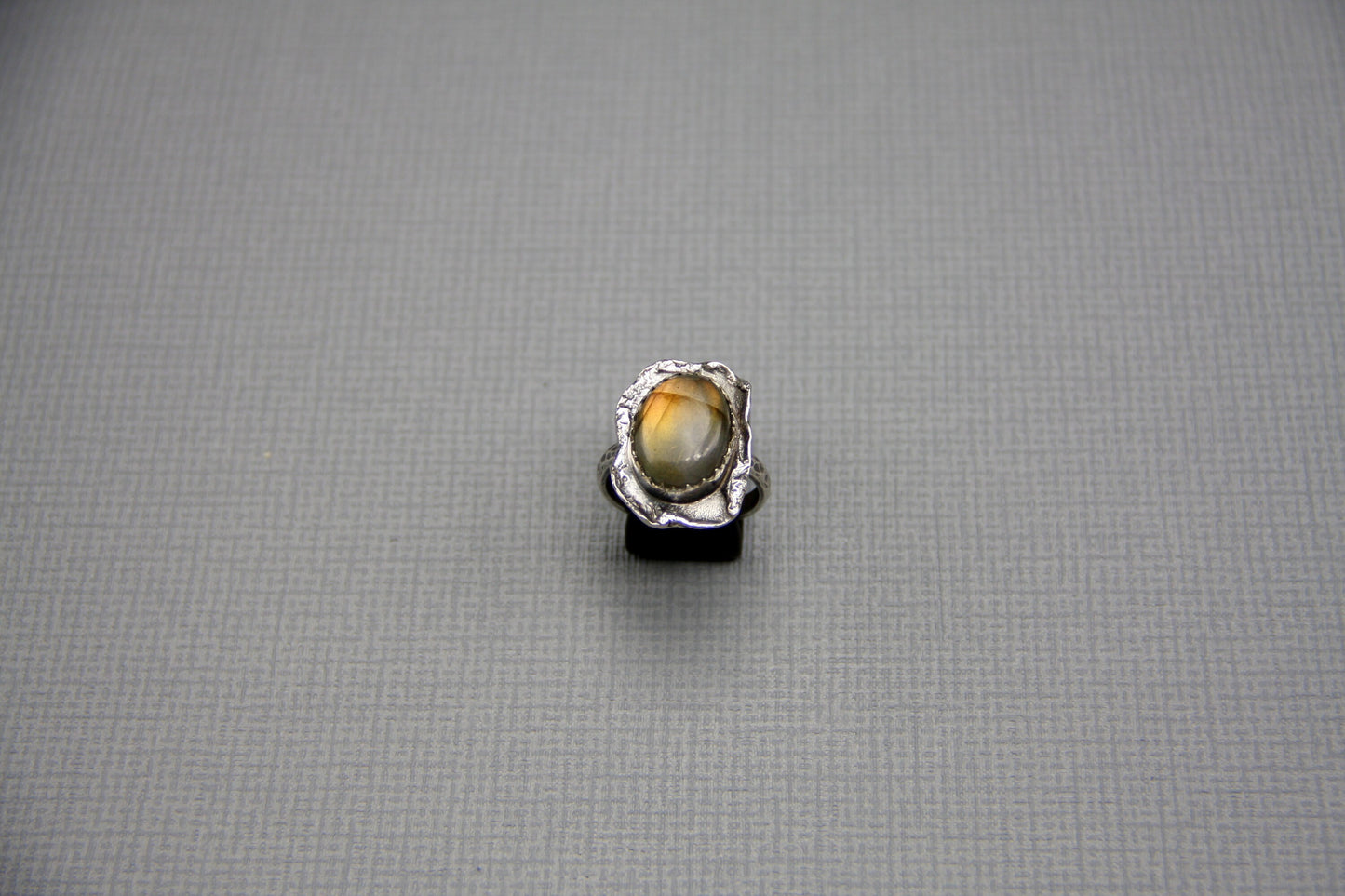 Silver labradorite ring, women statement ring, large ring