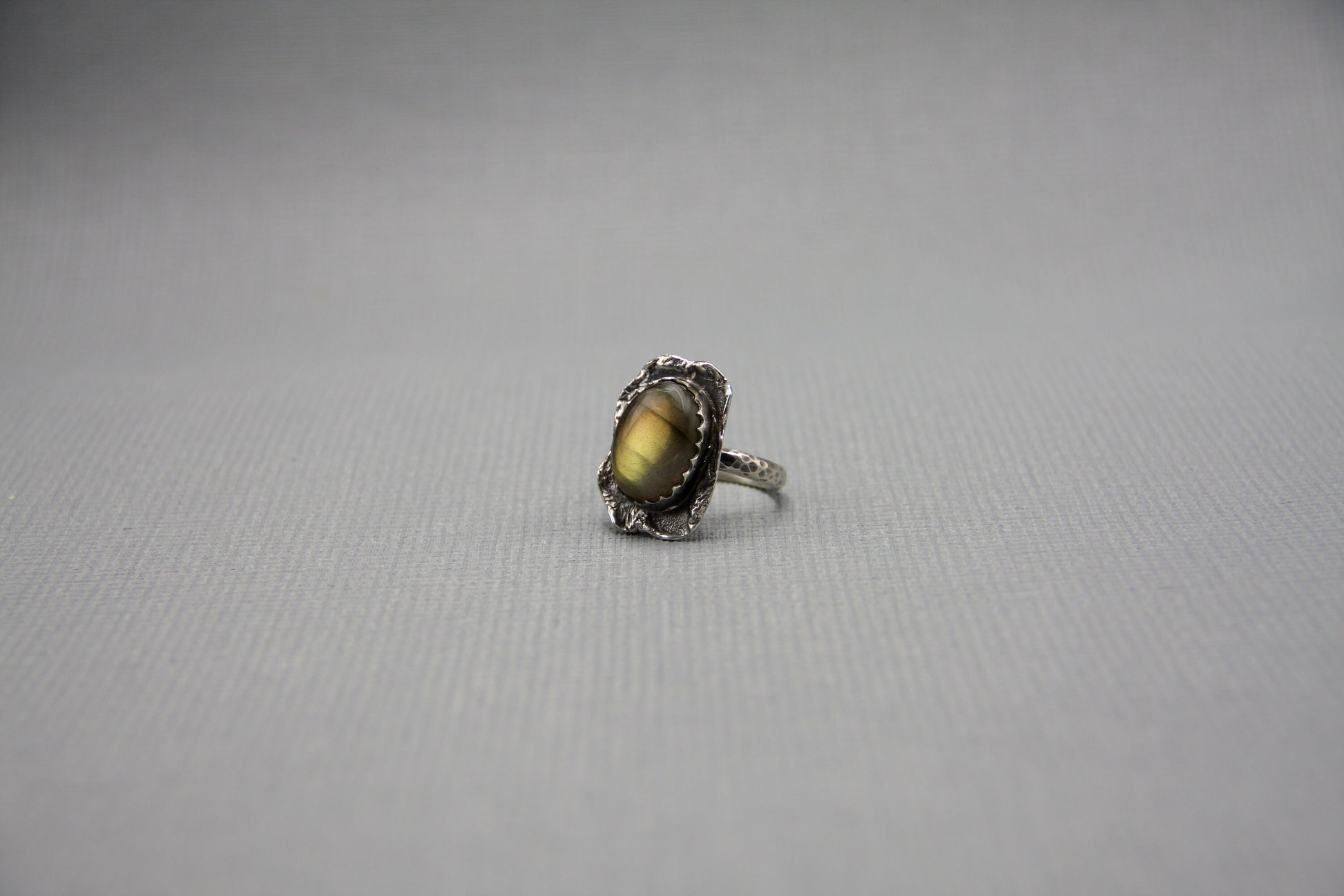 Silver labradorite ring, women statement ring, large ring