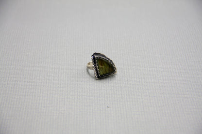 Silver statement ring, labradorite ring, women ring