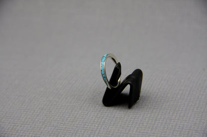 Turquoise inlay ring, Women silver ring,healing jewellery