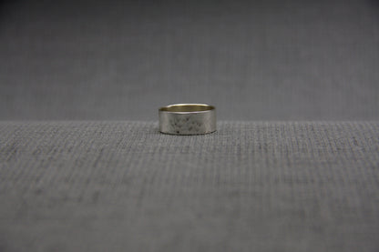 Wide minimalist ring, silver men ring, hammered band