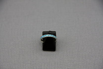 Turquoise inlay ring, Women silver ring,healing jewellery