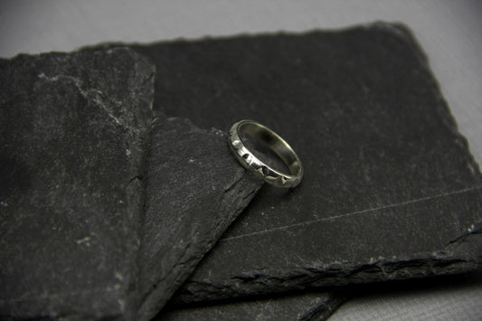 Sterling silver ring, oxidised silver ring, stacking ring, made to order