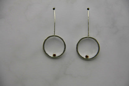 Silver threader earrings, minimalist office jewellery