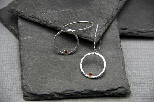 Silver threader earrings, minimalist office jewellery