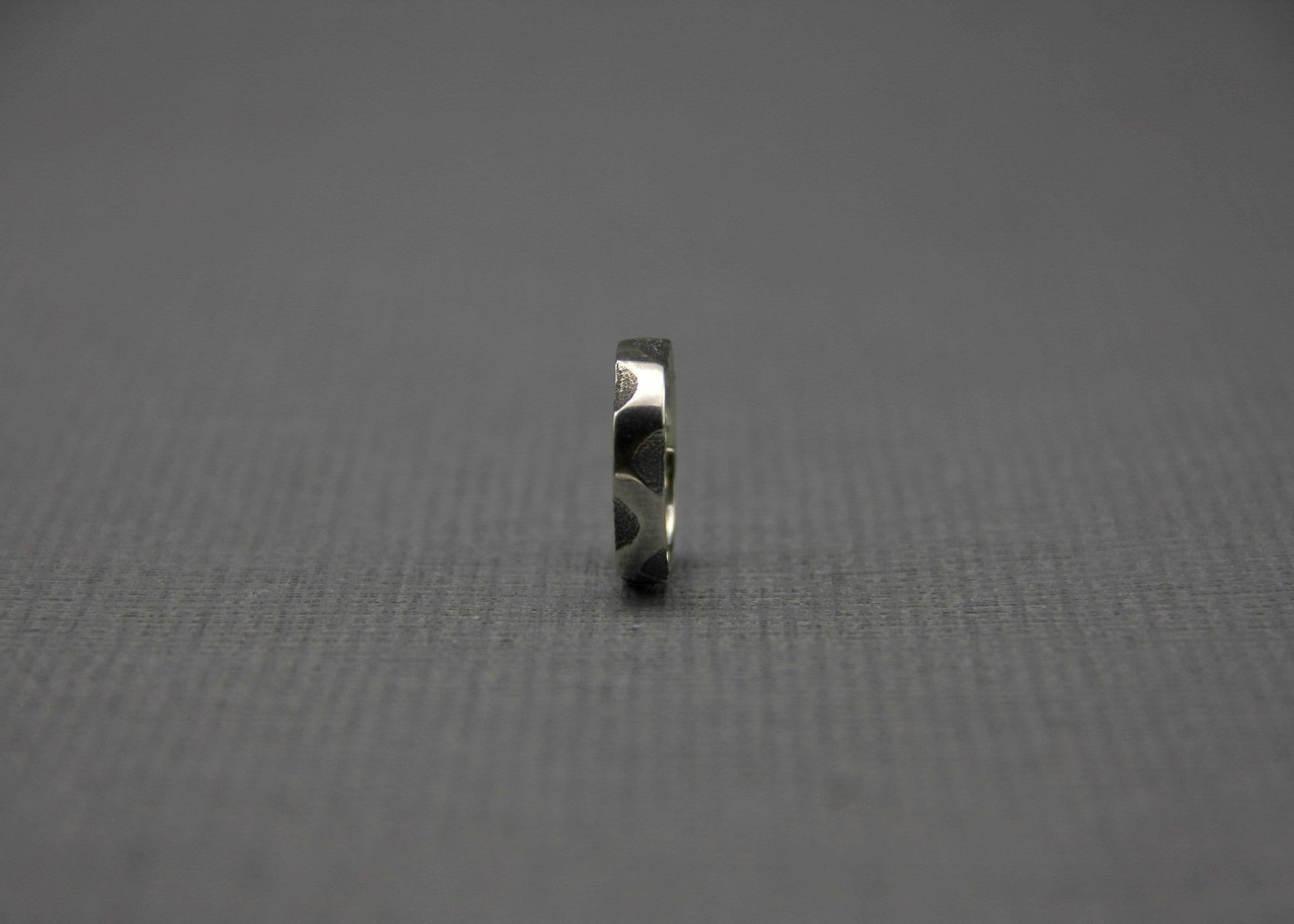 Silver wave ring, sterling band for men, minimalist ring