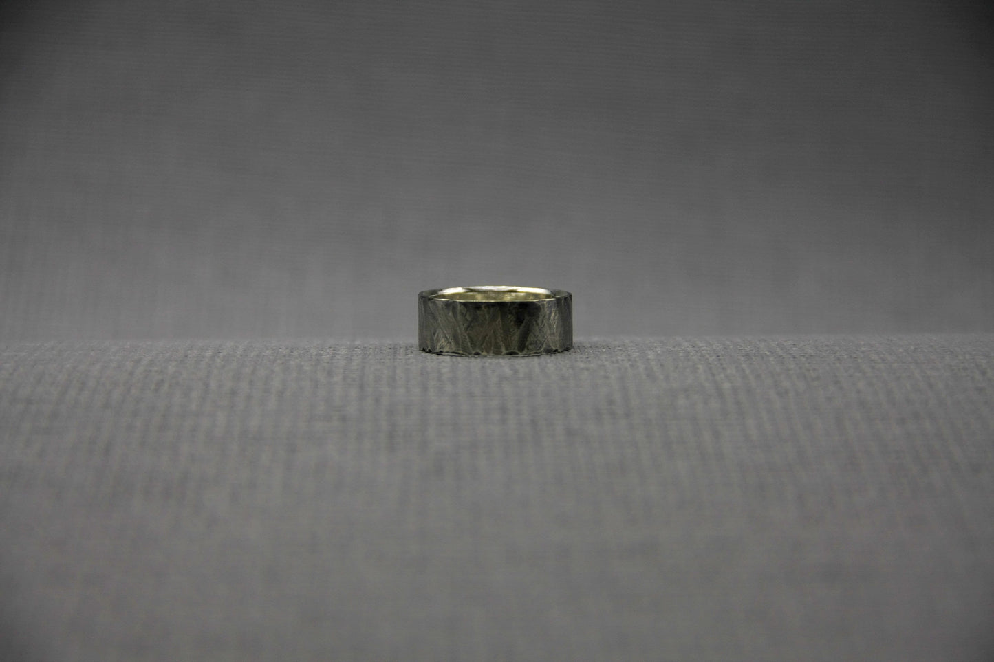 Scratched silver ring, men ring, Distressed band