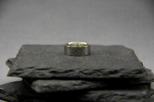 Occult silver ring, unique men band, 666 ring