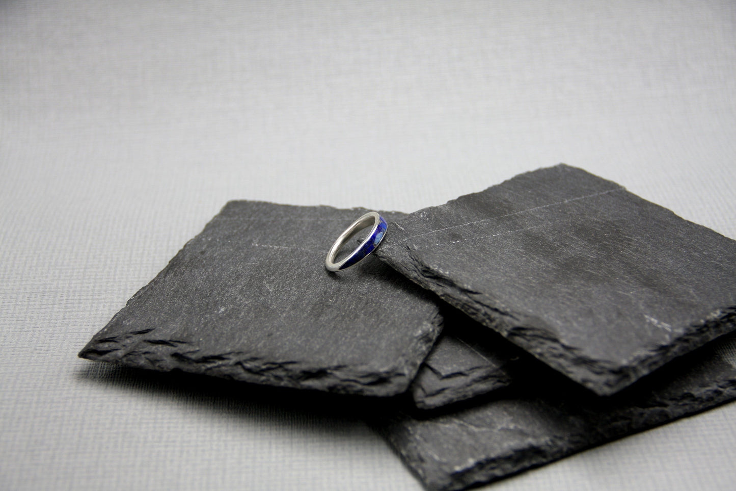 Women ring, Lapis lazuli ring, sterling silver band, stacking ring