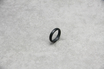 Black gray wedding ring, Sterling silver band, oxidised ring