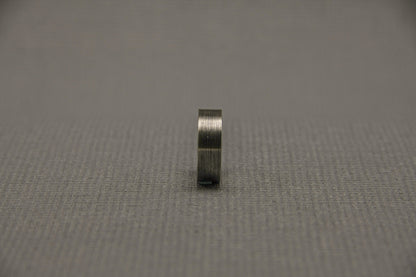 Silver minimalist ring, scratched gunmetal ring, unique wedding band