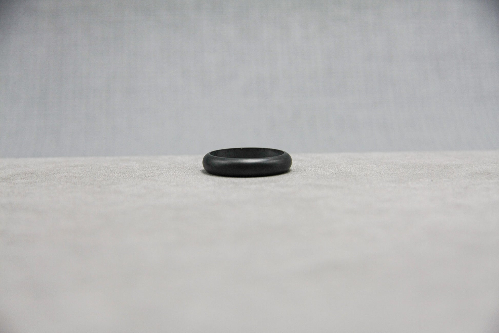 Black gray wedding ring, Sterling silver band, oxidised ring