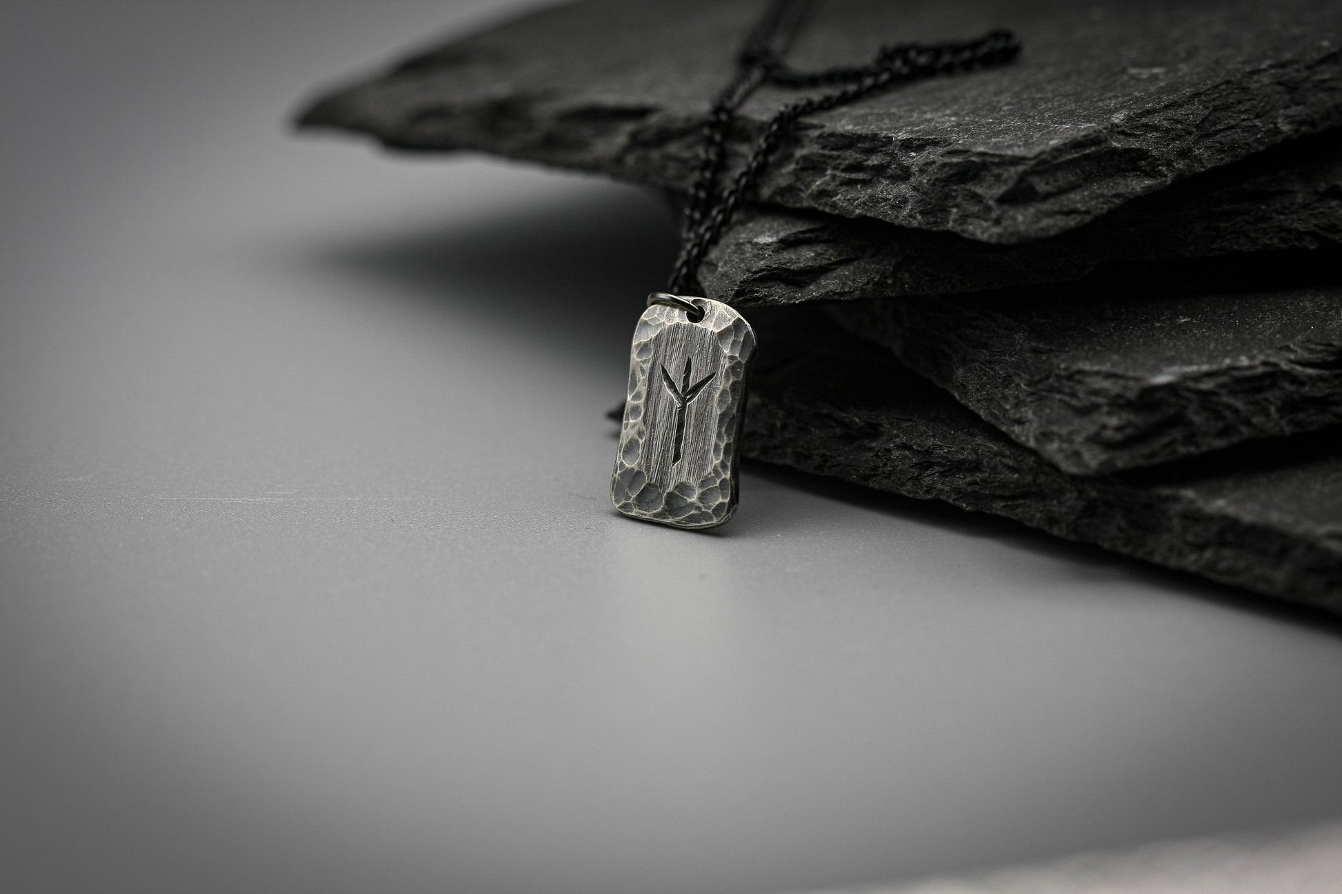 Silver rune pendant, Viking necklace, personalised jewellery