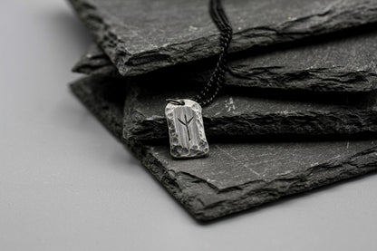 Silver rune pendant, Viking necklace, personalised jewellery