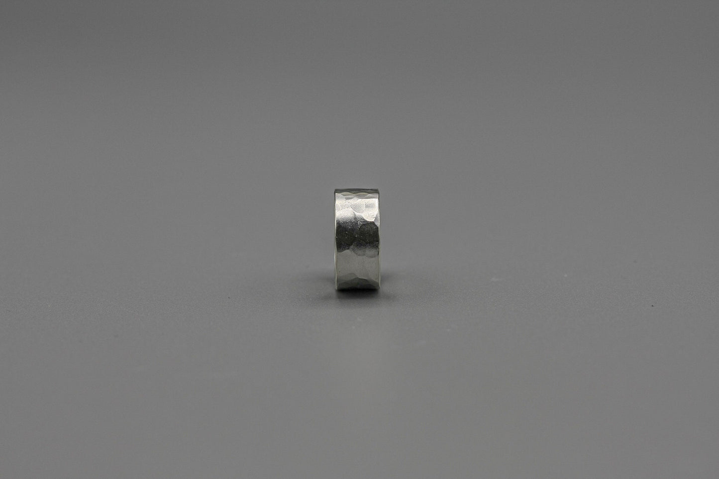 Wide minimalist ring, silver men ring, hammered band