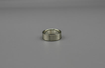 Sterling silver band, oxidised ring, unique wedding ring