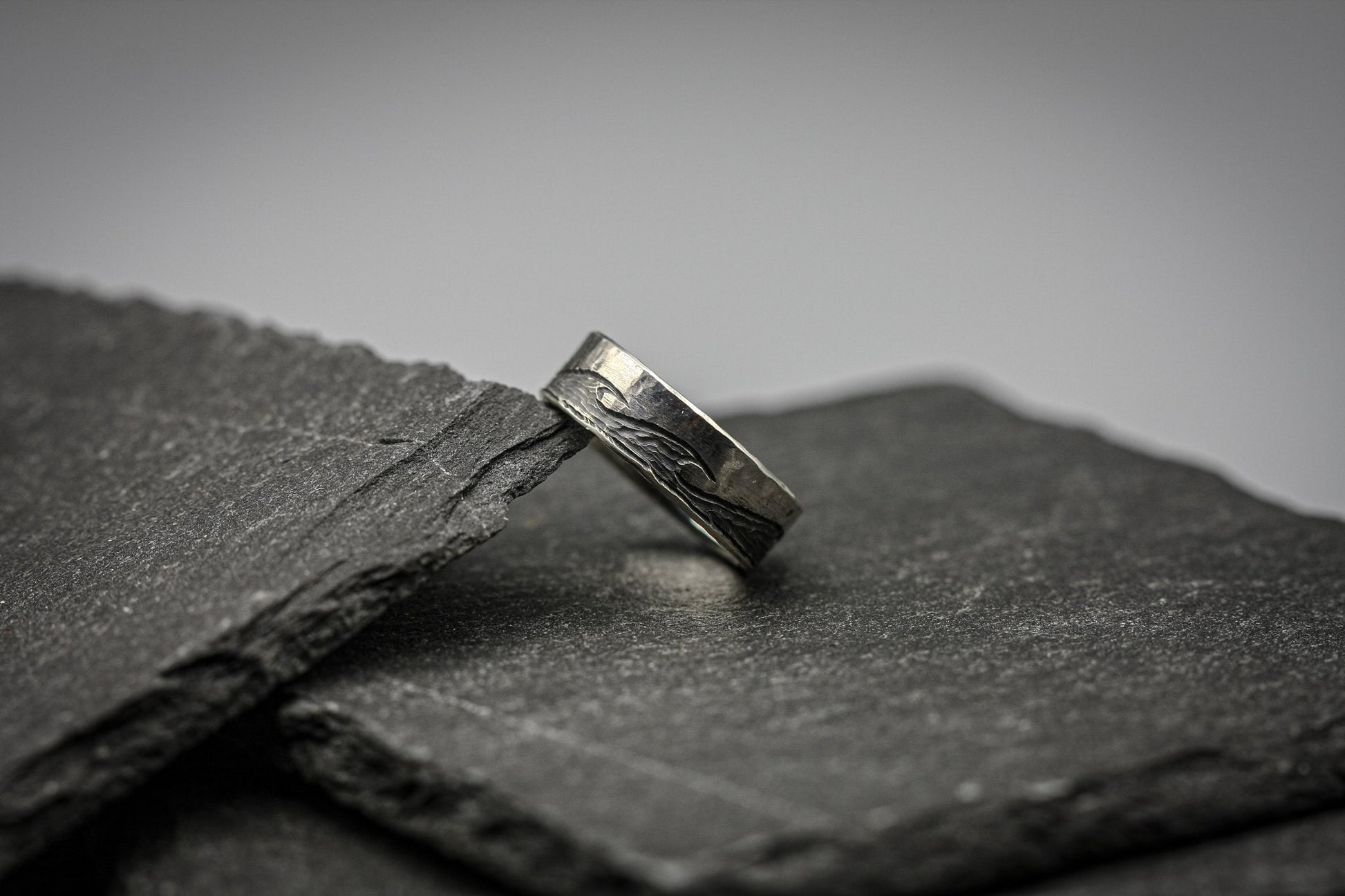 Sterling silver wave ring, carved band, unique wedding ring