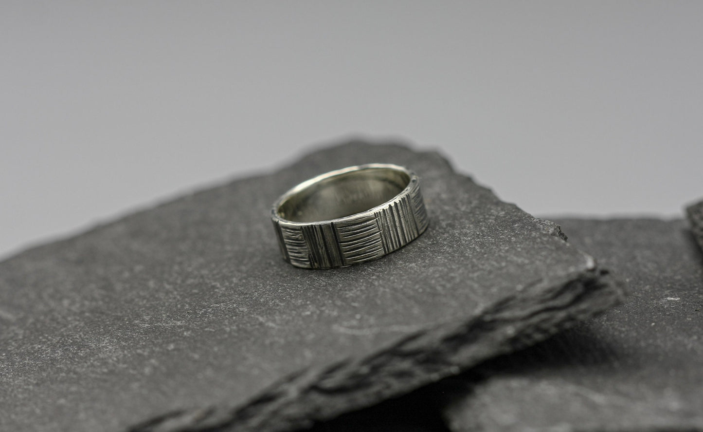 Viking silver ring, Brutalist men ring, Sterling silver band