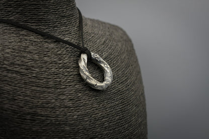 Viking rune twisted necklace, personalized pendant.