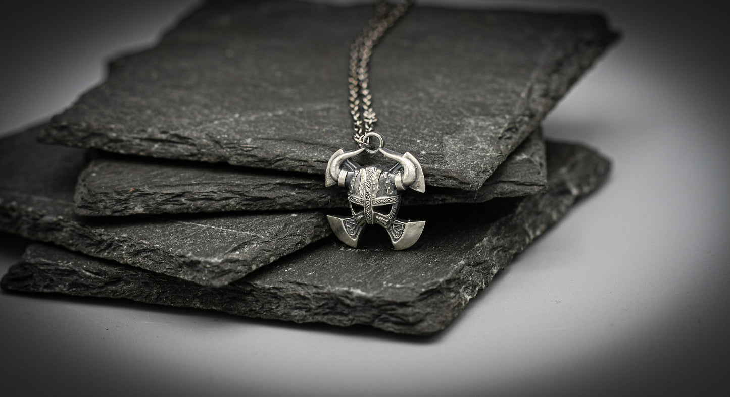 Silver Warrior pendant, Viking necklace, ancient jewellery