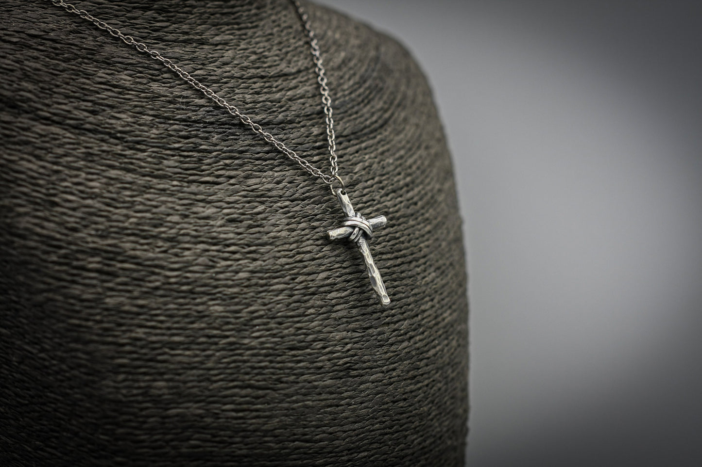 Sterling silver cross pendant, simple christian jewellery