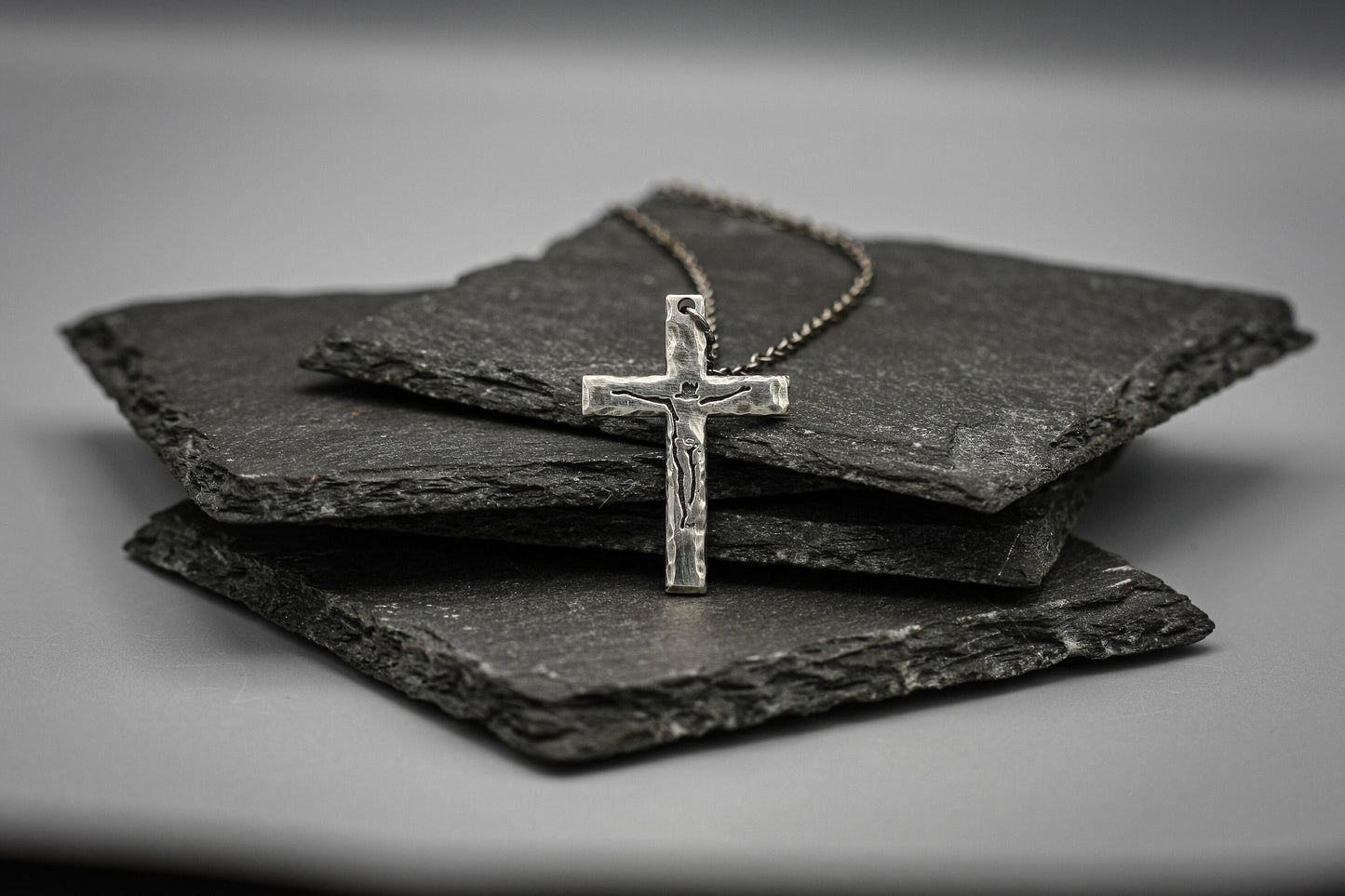 Sterling silver cross, christian necklace