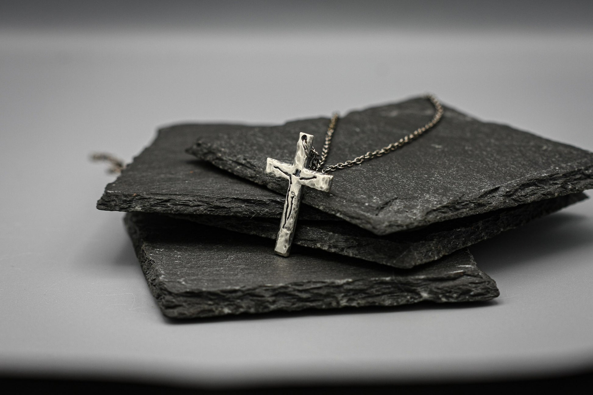 Sterling silver cross, christian necklace