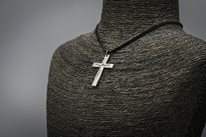 Sterling silver cross, christian necklace