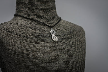 Viking necklace, Silver Drakkar pendant