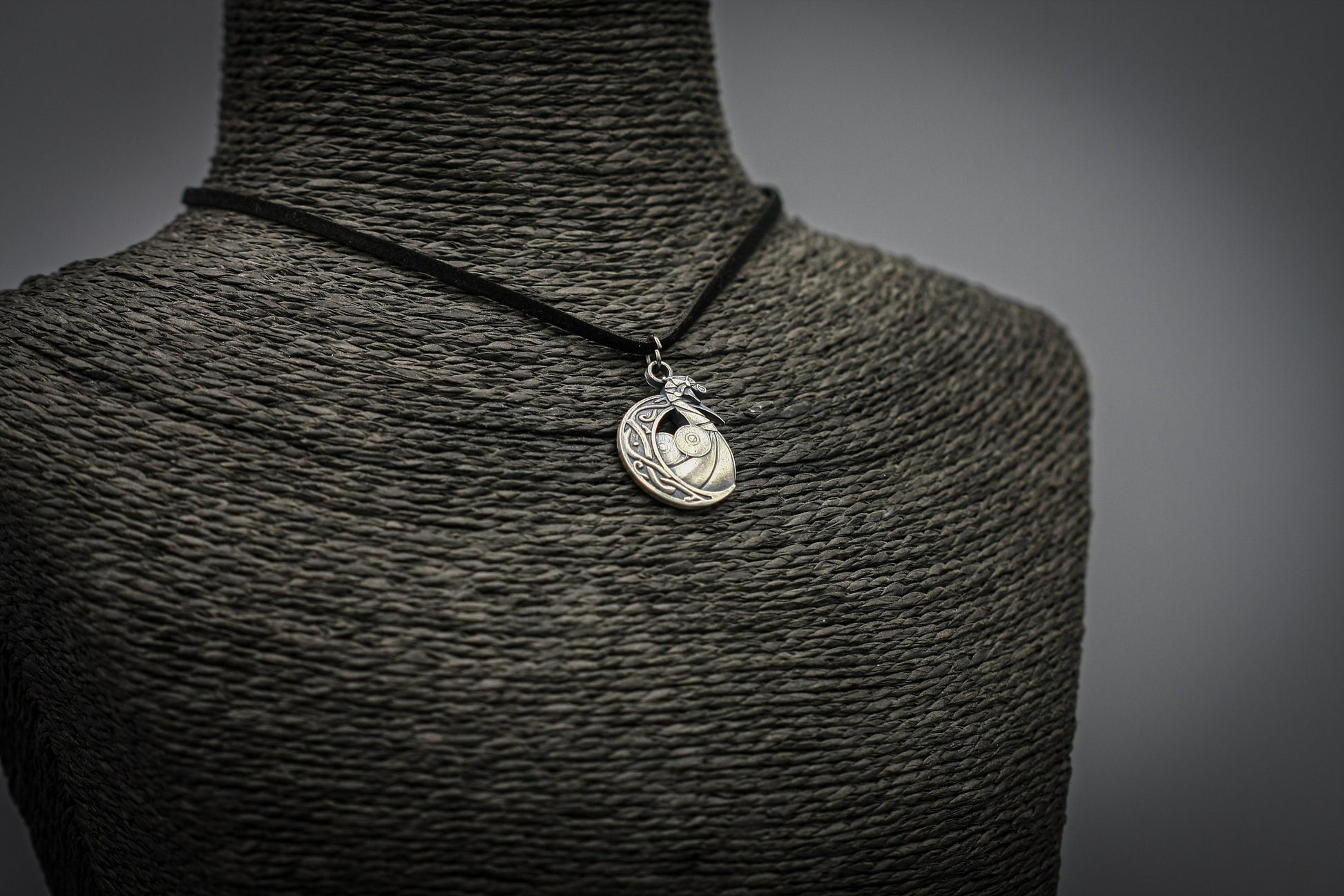 Silver Viking Drakkar pendant, warrior necklace