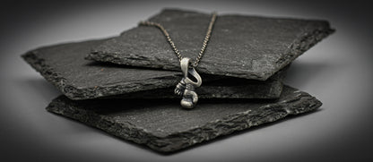 Silver Boxing Glove Necklace