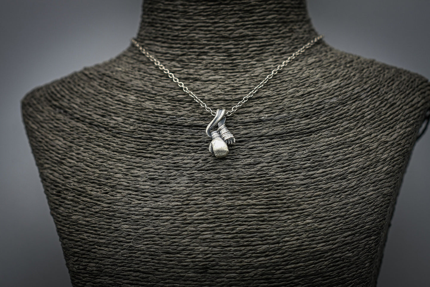 Silver Boxing Glove Necklace