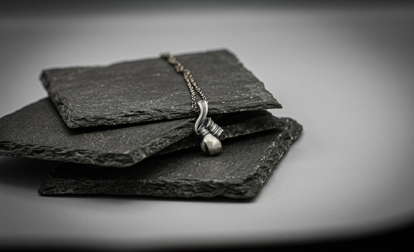 Silver Boxing Glove Necklace